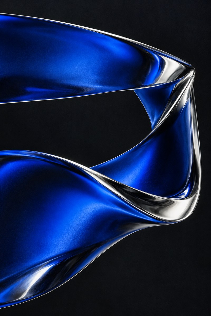 Blue Fold — premium canvas artwork by Frame Archive