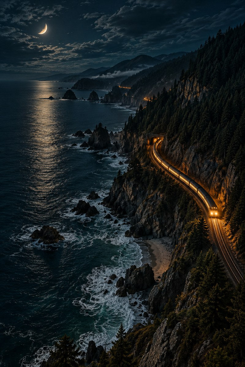 Coastline Express — premium canvas artwork by Frame Archive
