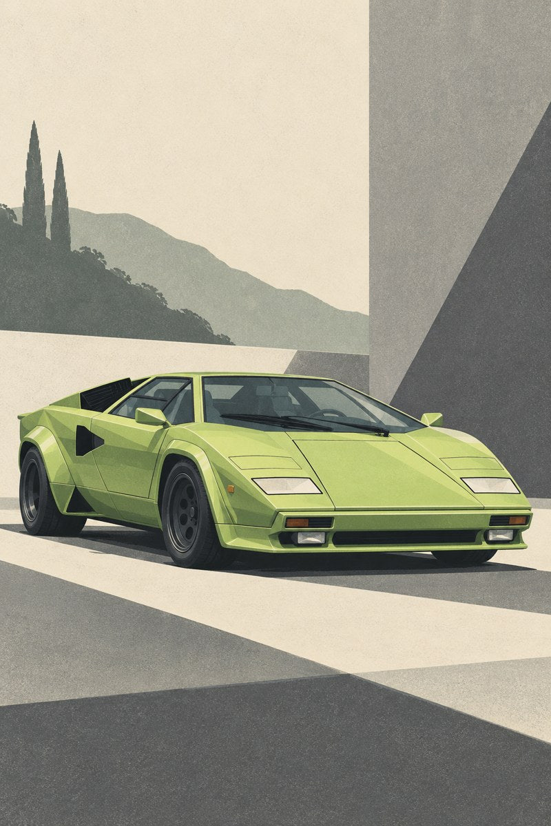 Lime Line — premium canvas artwork by Frame Archive