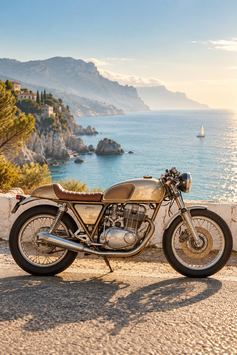 Golden Coast Racer — premium canvas artwork by Frame Archive