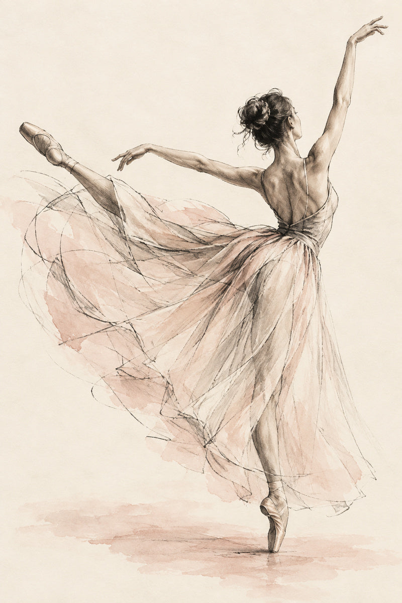 Ballet Ink — premium canvas artwork by Frame Archive