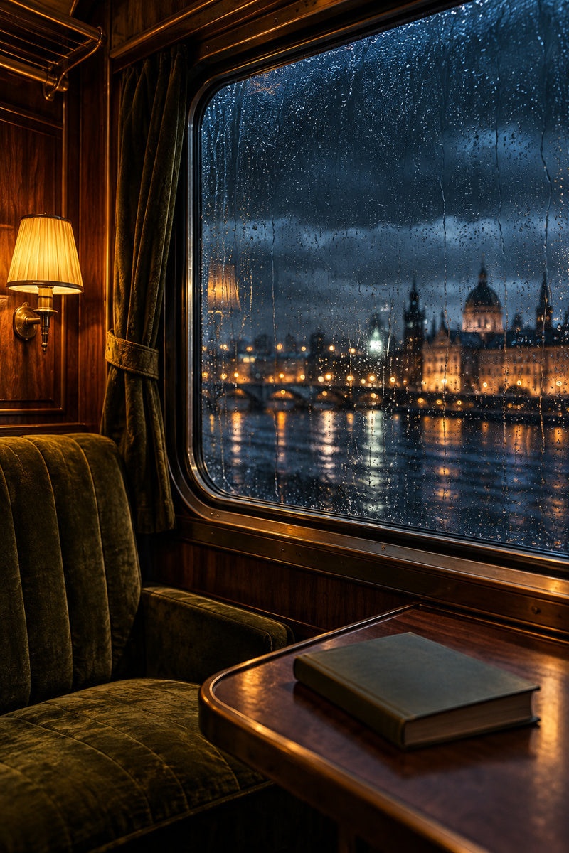Night Train Window — premium canvas artwork by Frame Archive