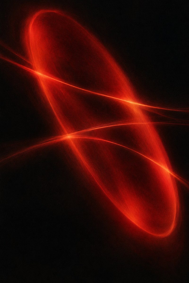 Red Frequency — premium canvas artwork by Frame Archive