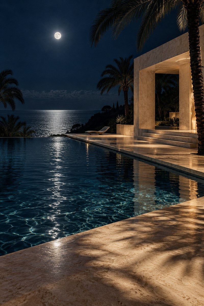 Poolside, 2AM — premium canvas artwork by Frame Archive