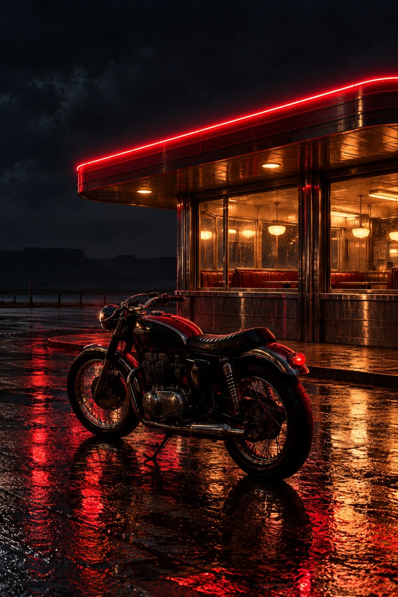 Neon Pitstop — premium canvas artwork by Frame Archive