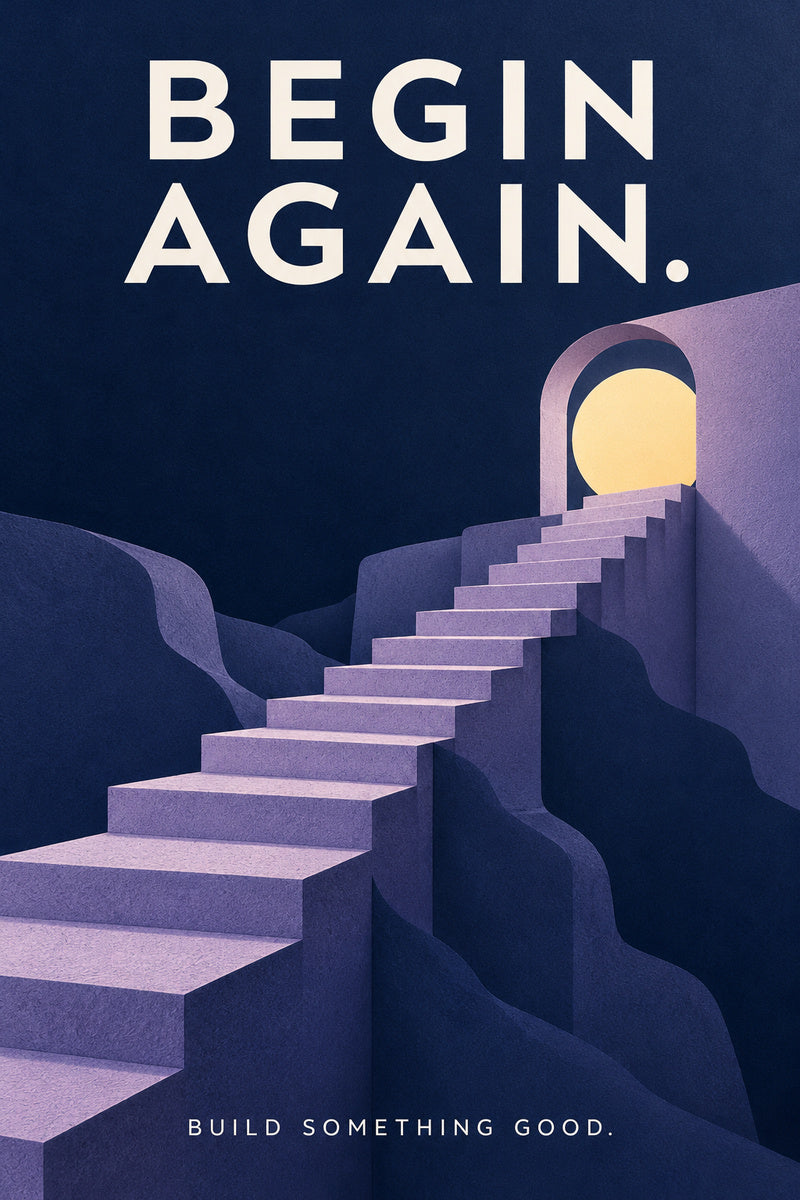 Begin Again — premium canvas artwork by Frame Archive