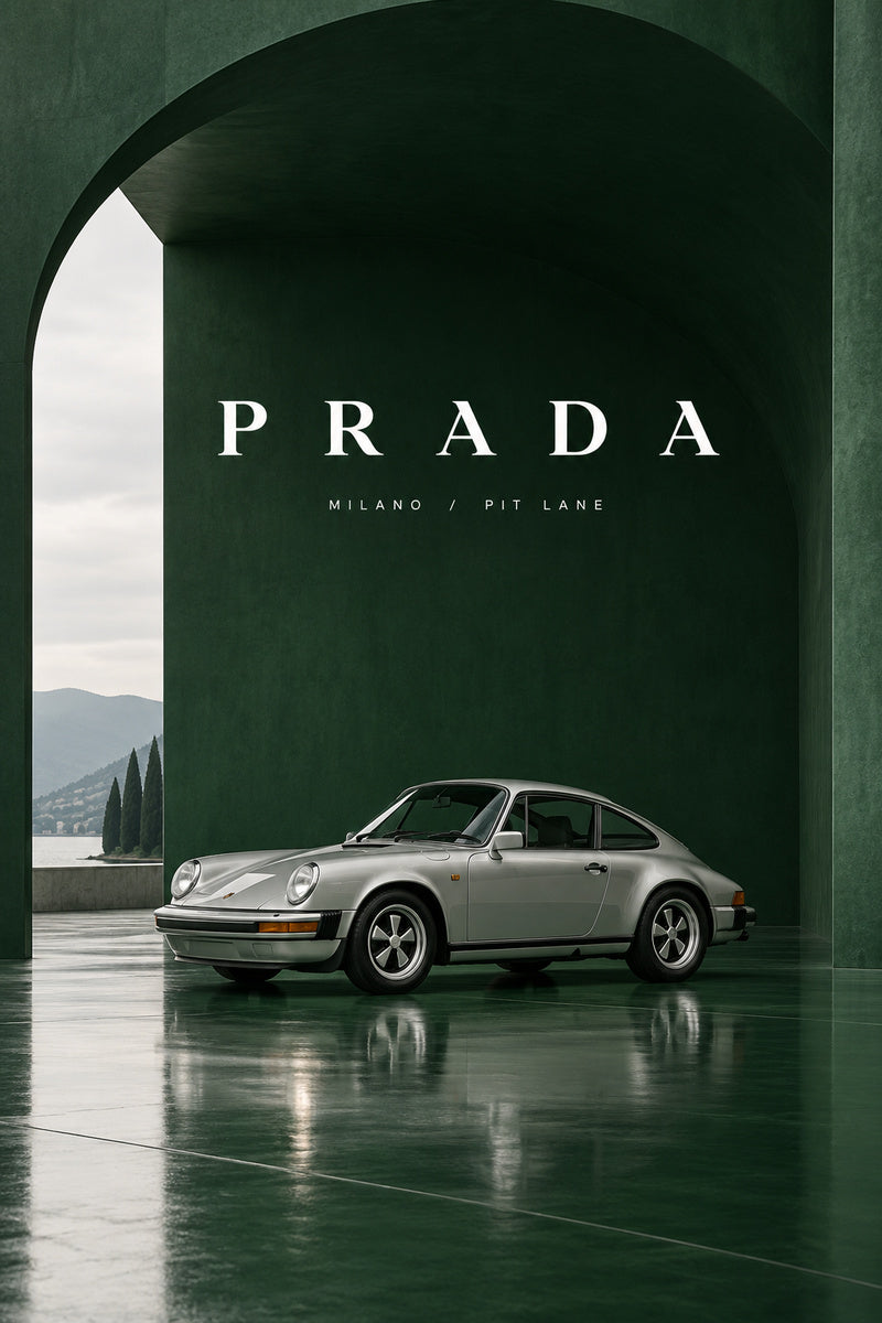 Prada Pit Lane — premium canvas artwork by Frame Archive
