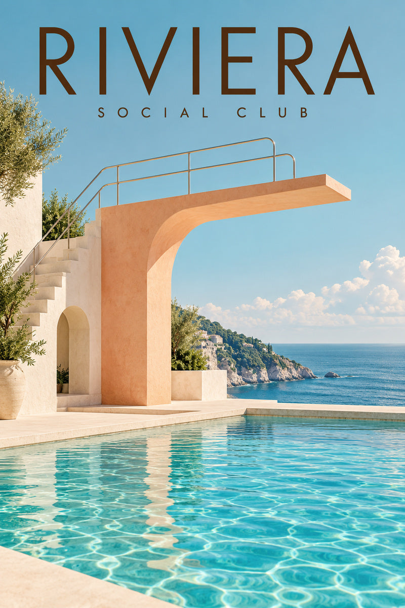 Riviera Social Club — premium canvas artwork by Frame Archive