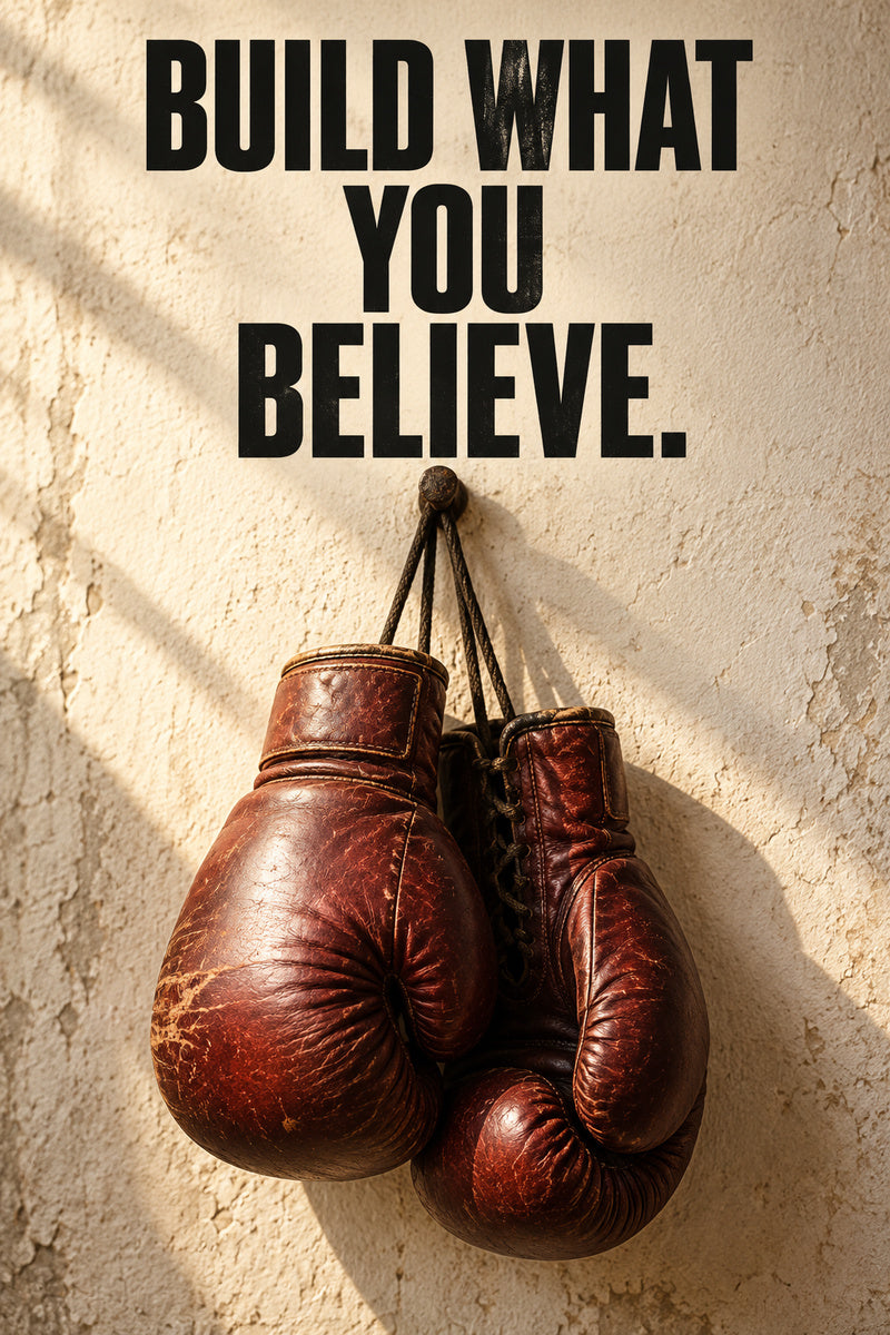 Build / Believe — premium canvas artwork by Frame Archive