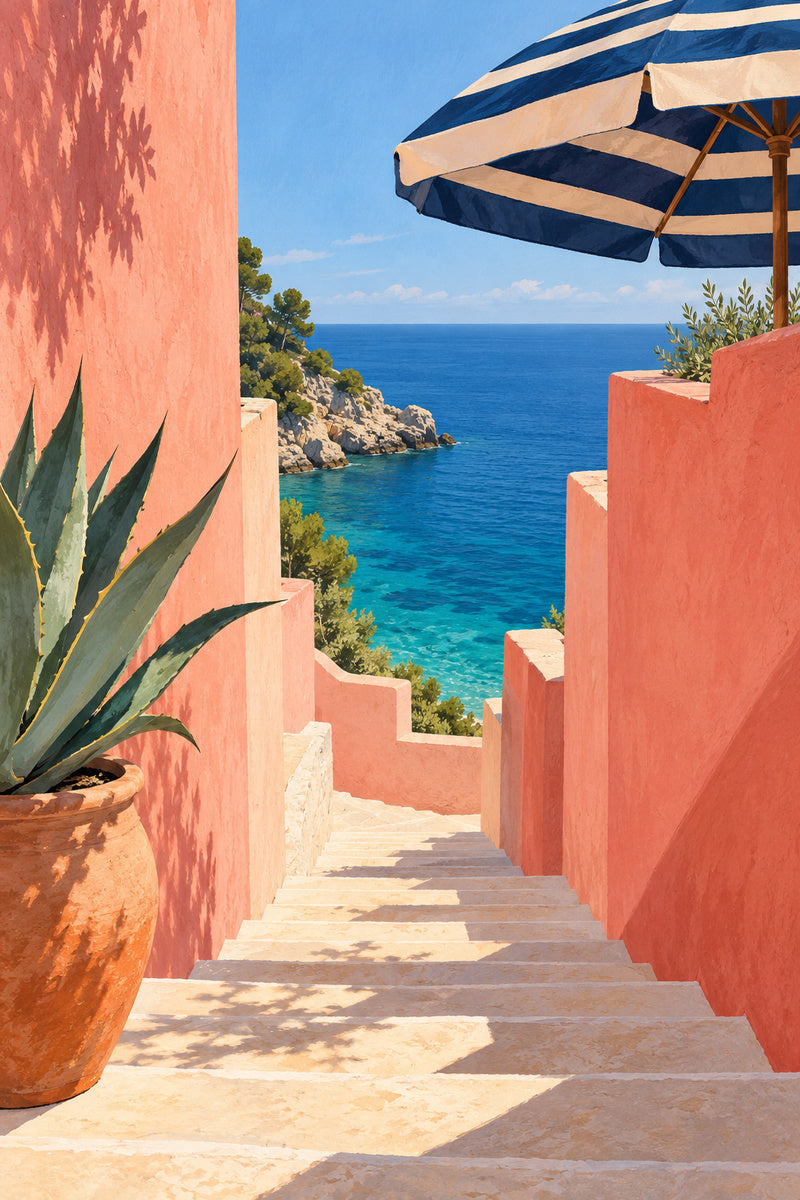 Riviera Steps — premium canvas artwork by Frame Archive