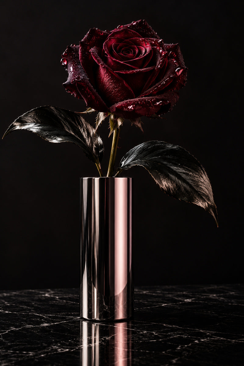 Rose in Chrome — premium canvas artwork by Frame Archive